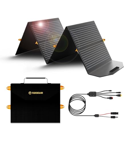 Amazon | FlexSolar 100W 折り畳み式ソーラーパネル USB-C/USB-A